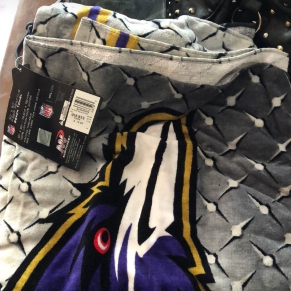 Baltimore ravens beach towel